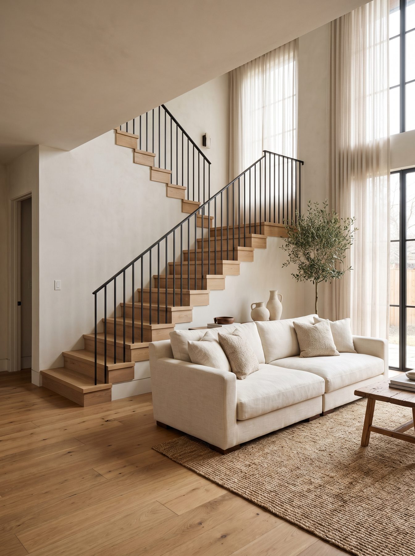 Living room and stair